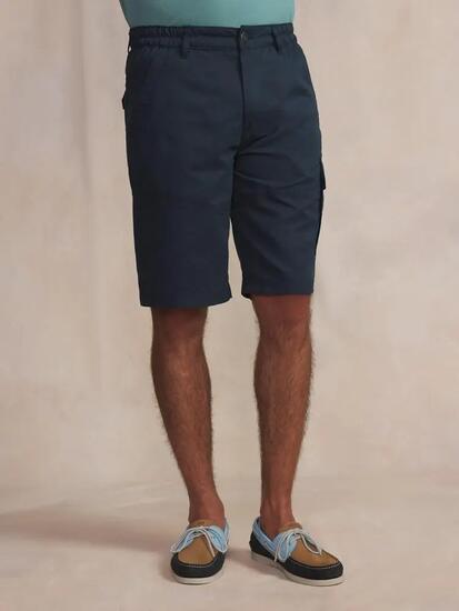 Bermuda, homme, ceinture semi-élastique, fuppaber, bleu marine