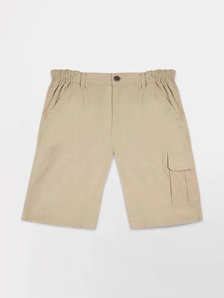 Bermuda homme, ceinture semi-élastique, fuppaber beige 3/4