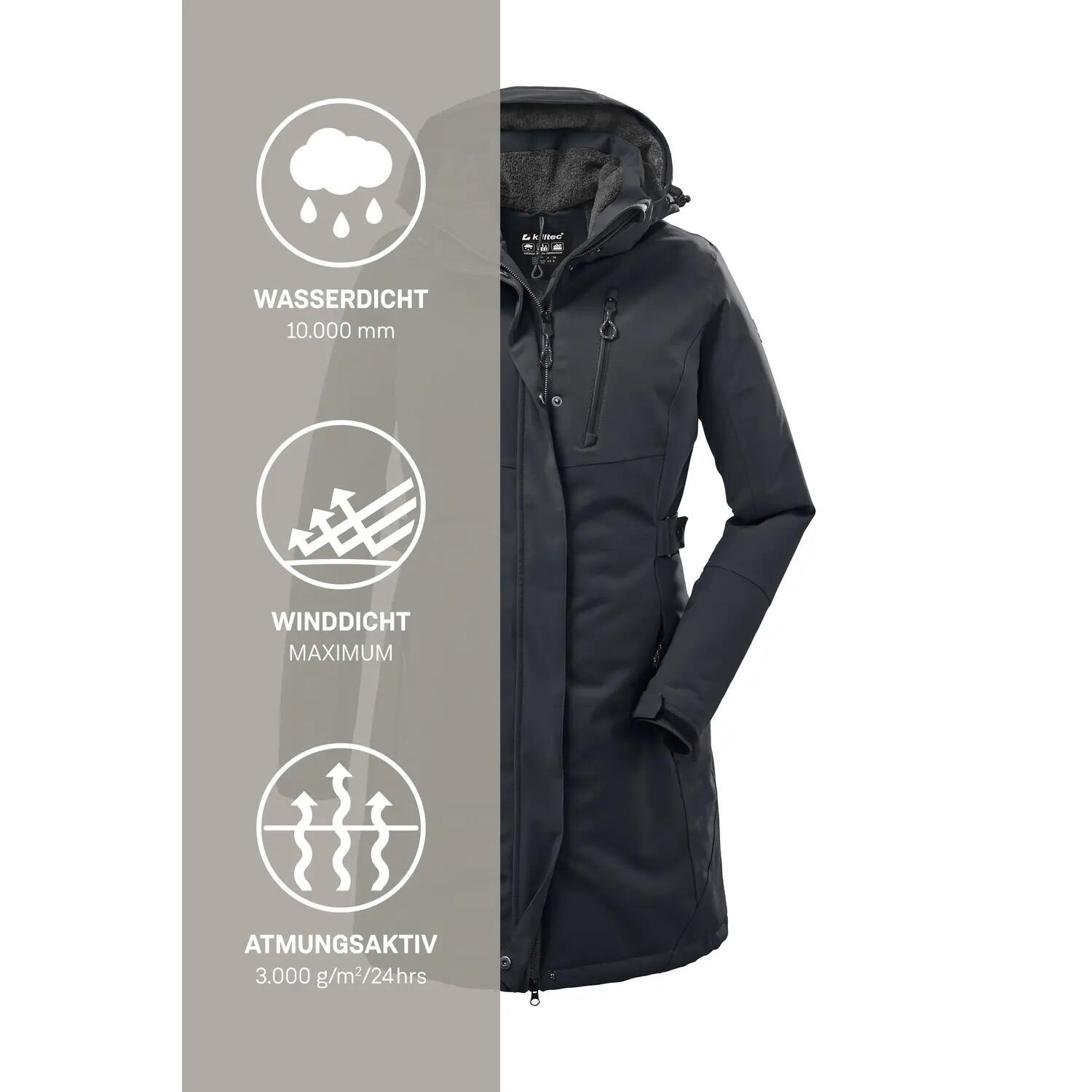 Veste imperméable à capuche femme Killtec Kow 165 6/7