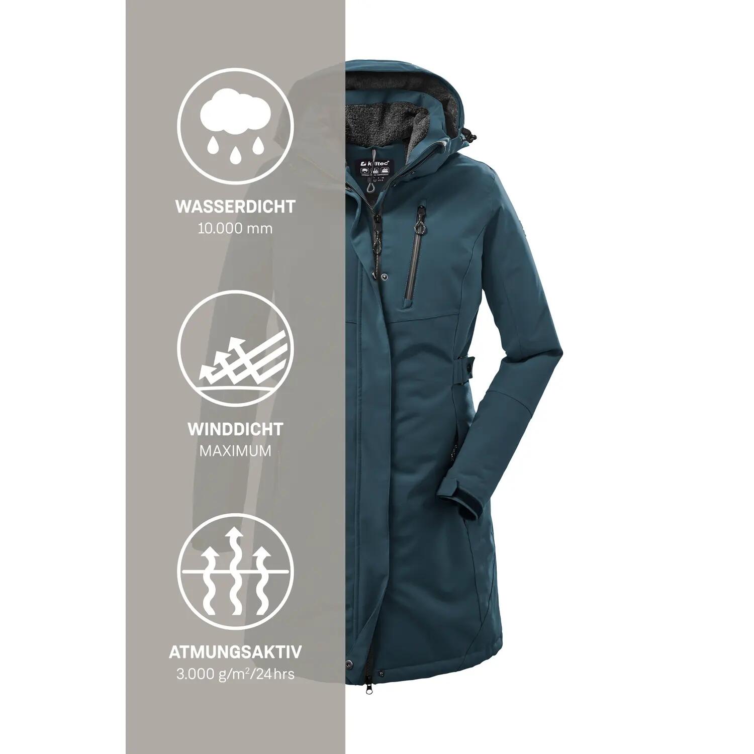 Veste imperméable à capuche femme Killtec Kow 165 7/8