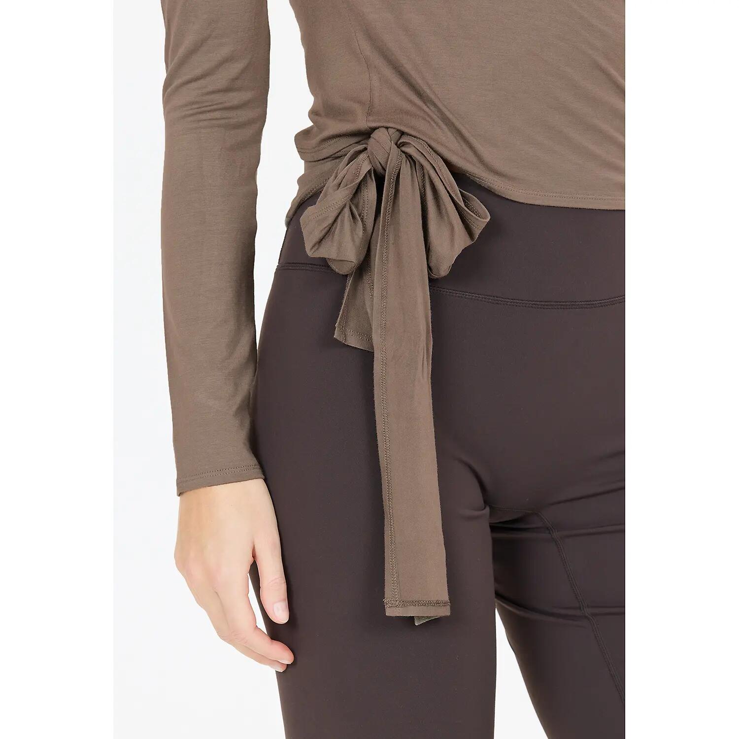 athlecia Walyn W Wikkelblouse van viscose met stretch – 1292 Greige 5/6