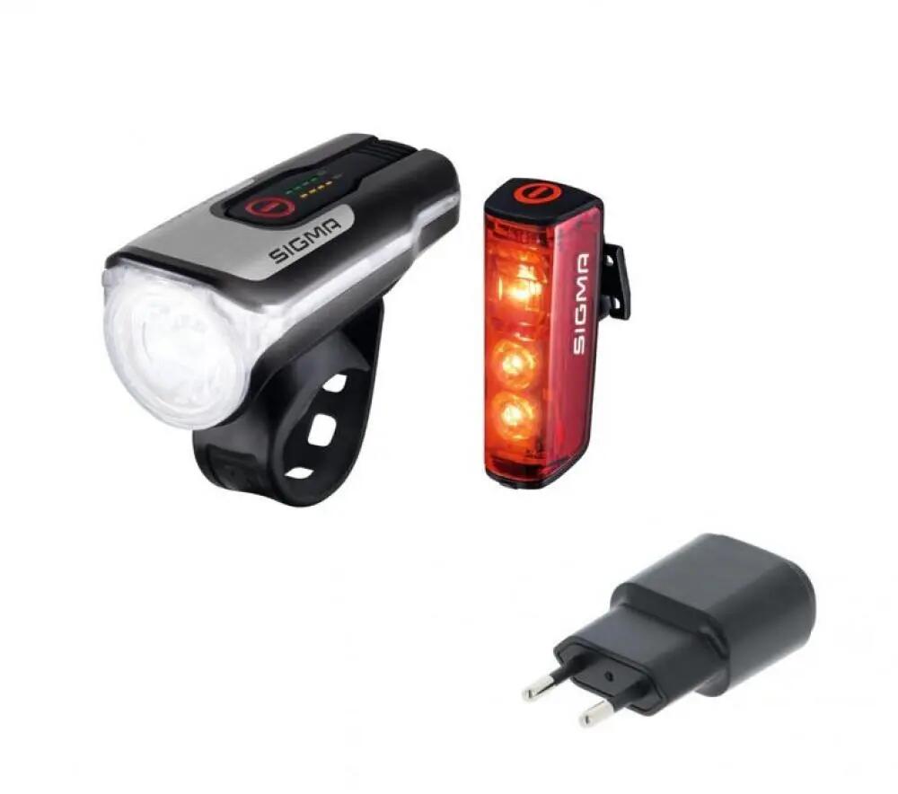 Sigma set illuminazione Aura 80 USB Blaze illuminazione bici LED fanale anterior 1/3
