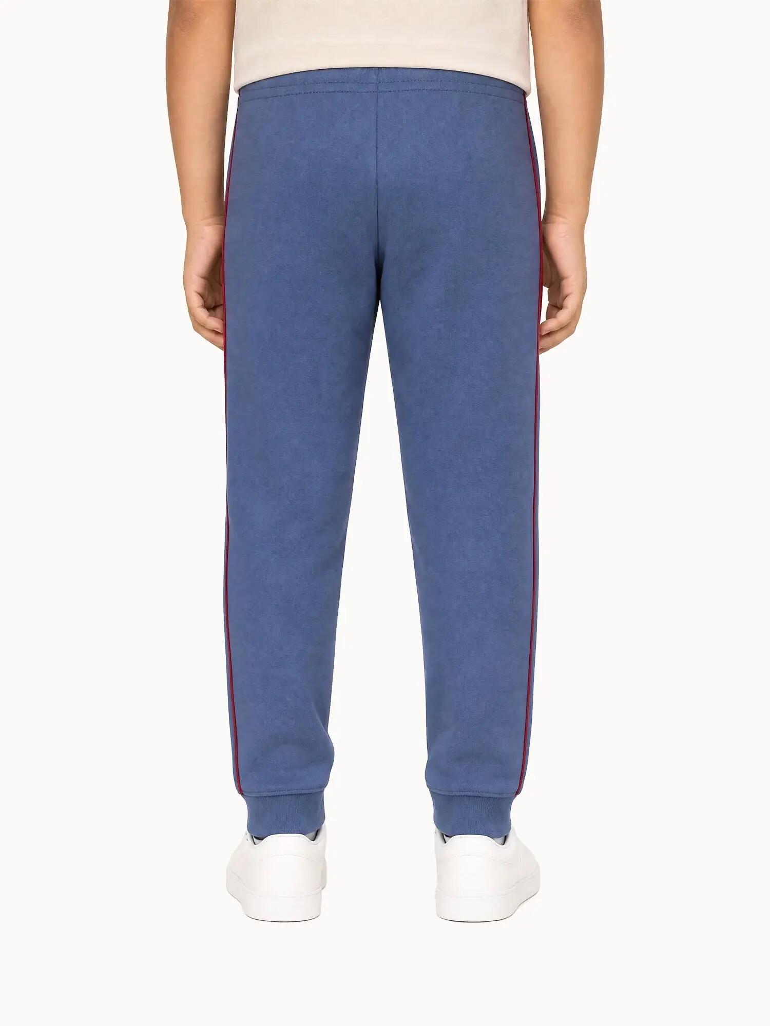 Pantalon en molleton léger avec bandes côtés contrastées Tricolores 4/5