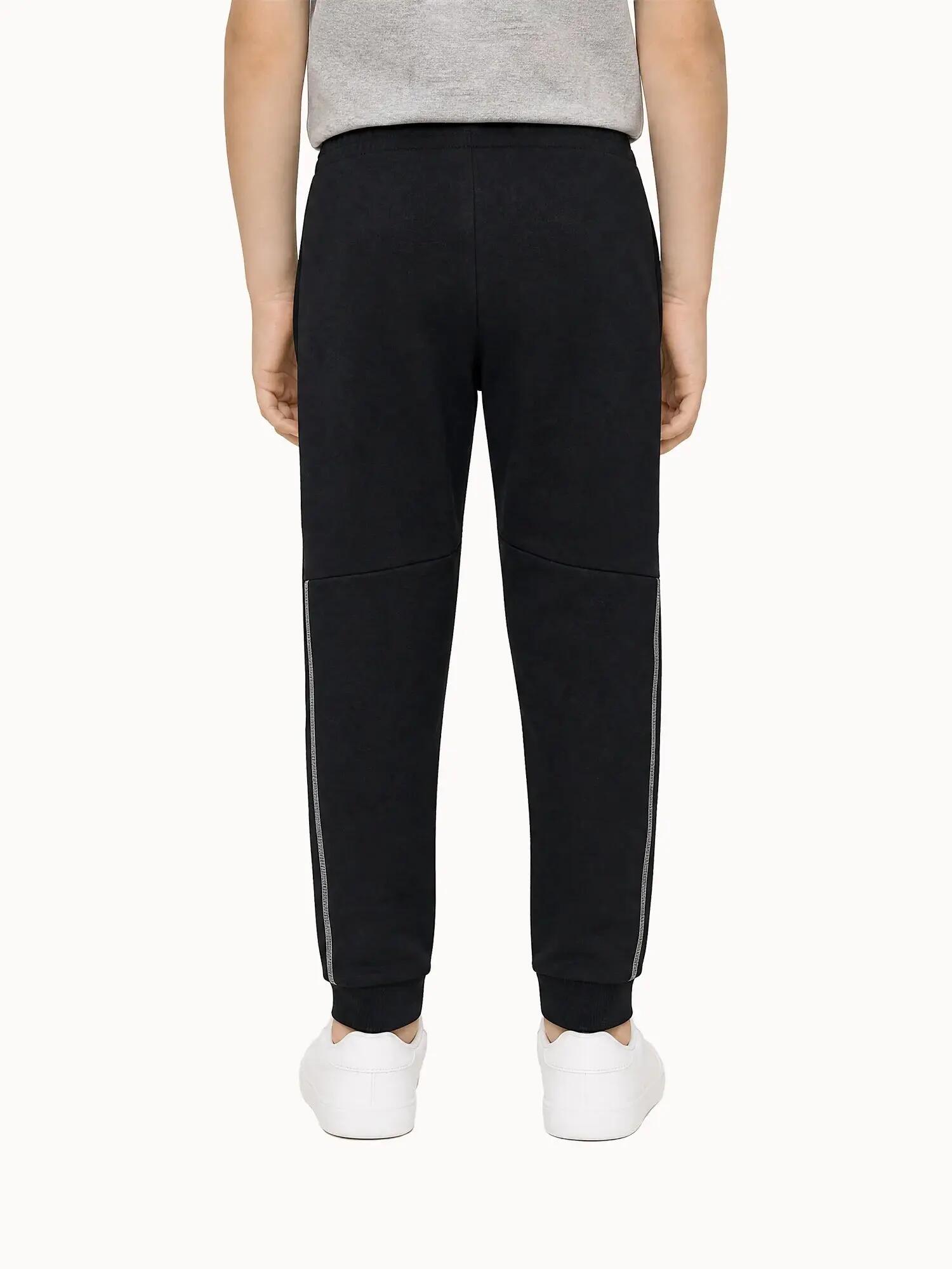 Pantalon en molleton léger avec bandes côtés contrastées Tricolores 4/5
