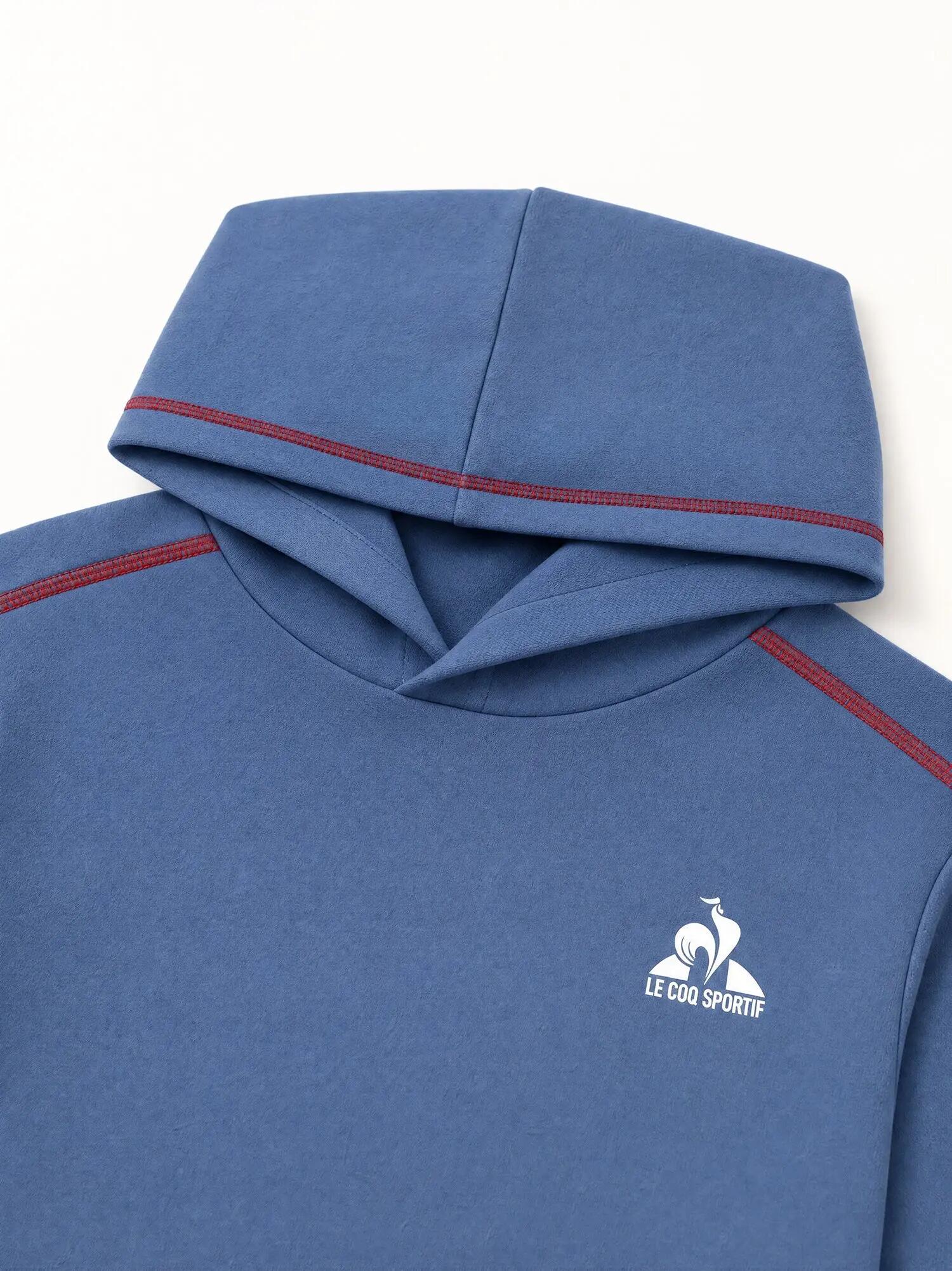 Sweat à capuche en molleton léger avec bandes contrastées Tricolores 4/5