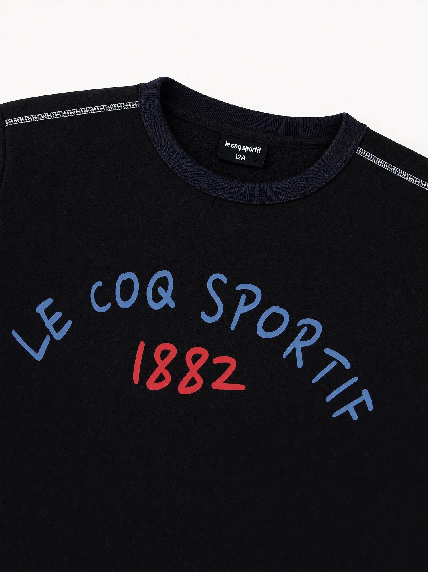 Sweat col rond en molleton léger Tricolores 4/5