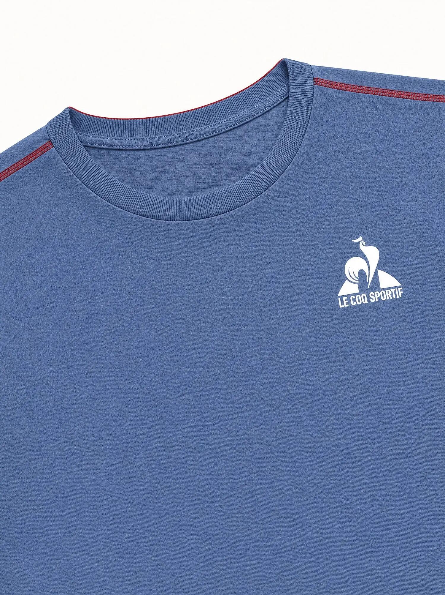 T-shirt en jersey de coton avec bandes contrastées Tricolores 4/5
