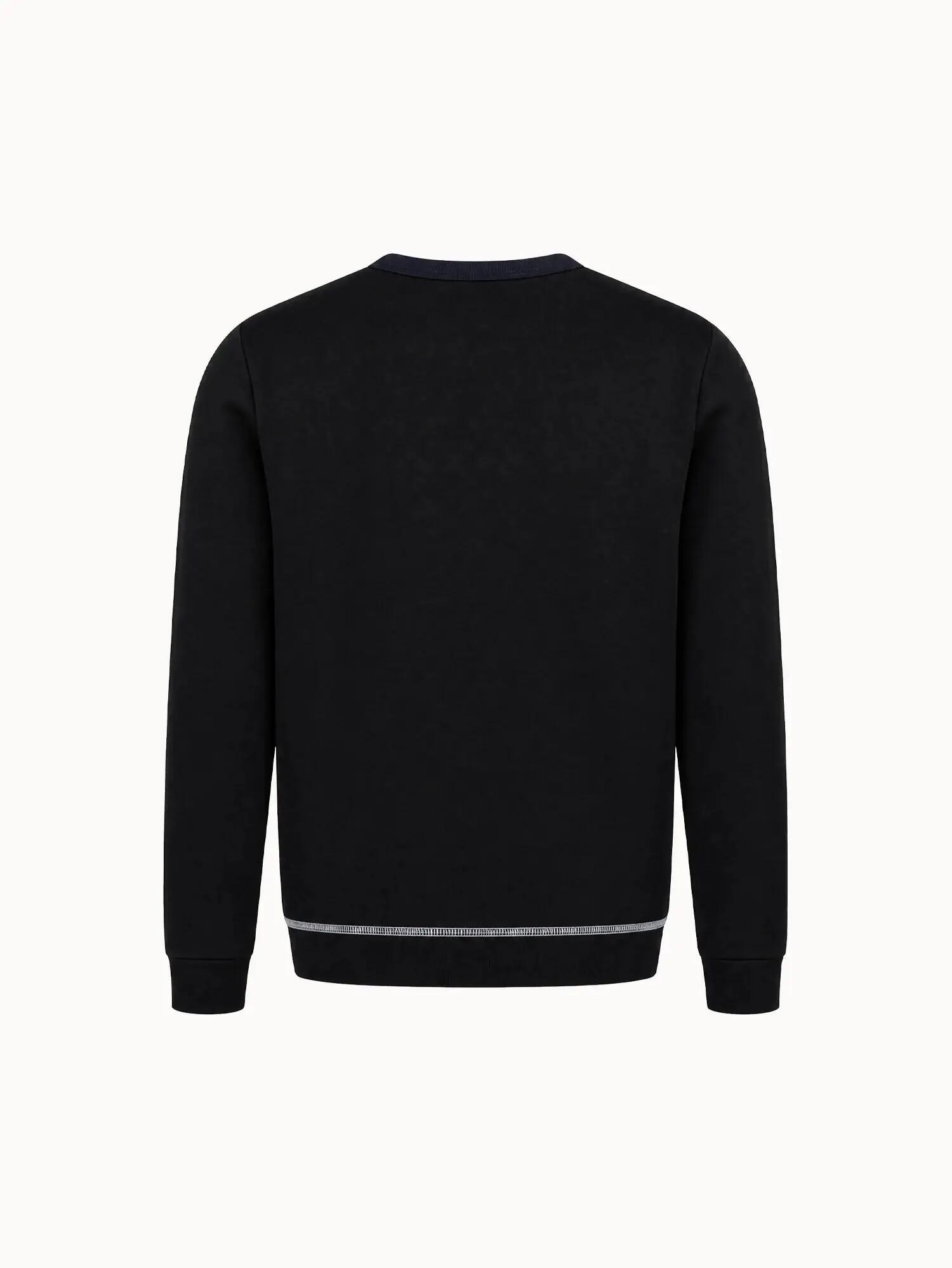Sweat col rond en molleton léger Tricolores 3/5