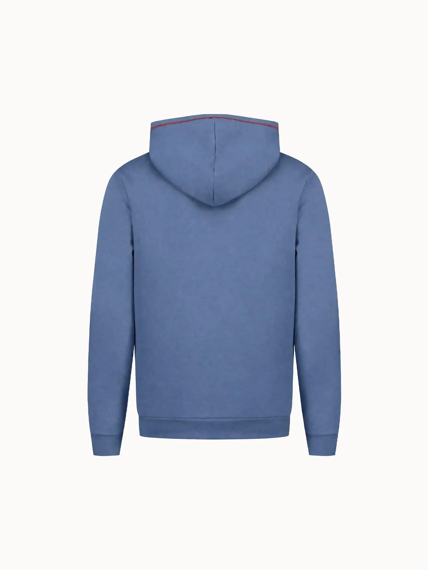 Sweat à capuche en molleton léger avec bandes contrastées Tricolores 3/5