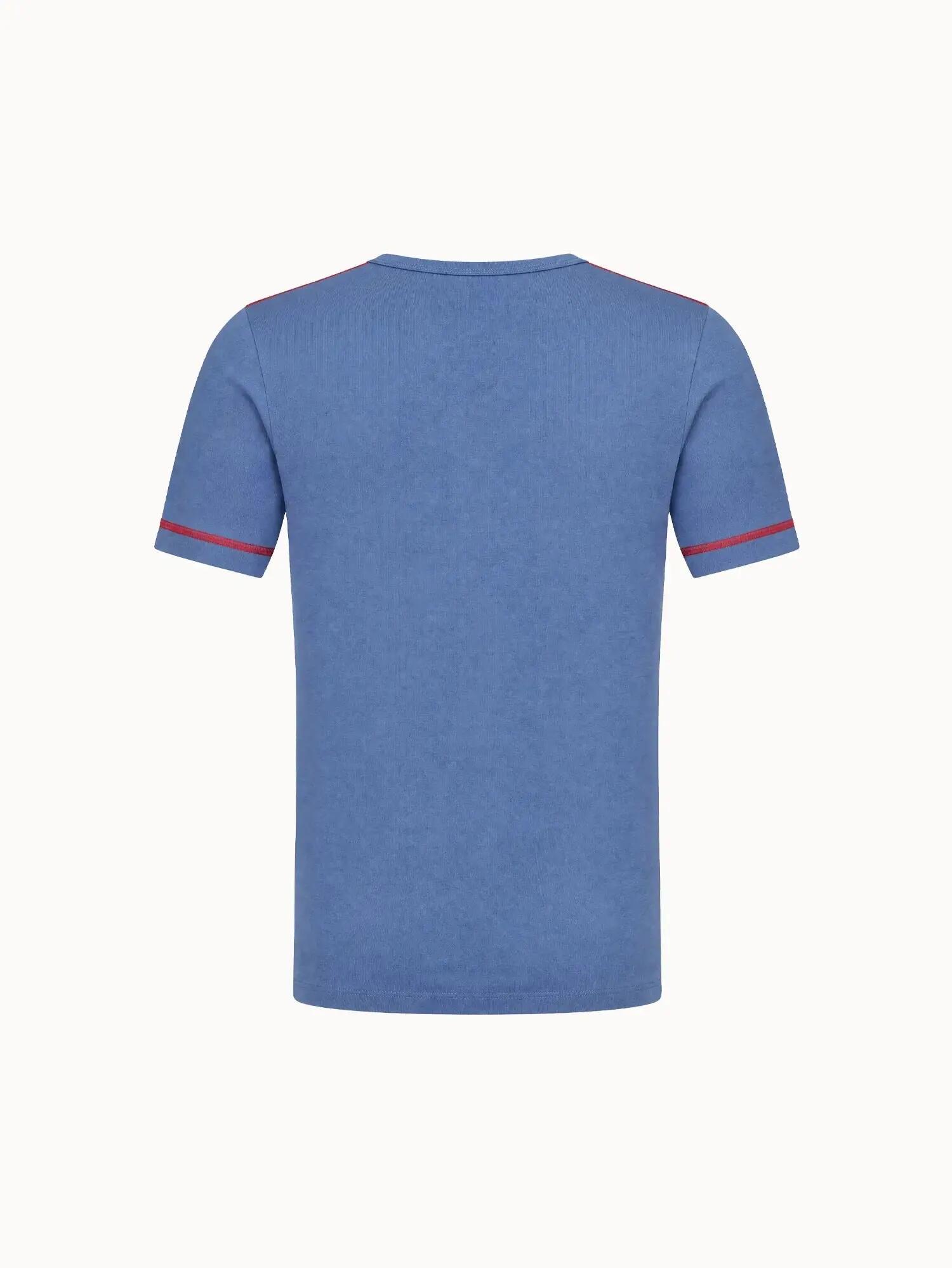 T-shirt en jersey de coton avec bandes contrastées Tricolores 3/5
