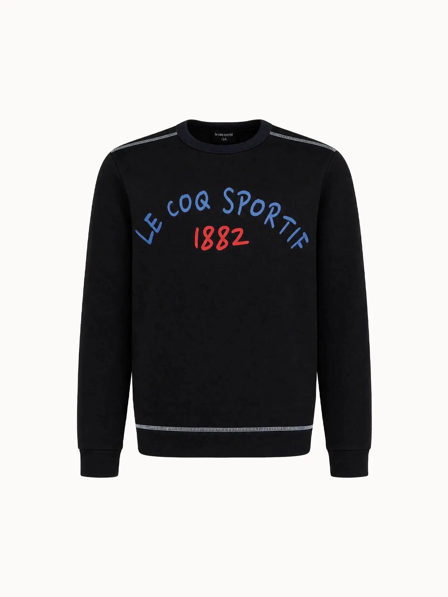 Sweat col rond en molleton léger Tricolores 2/5