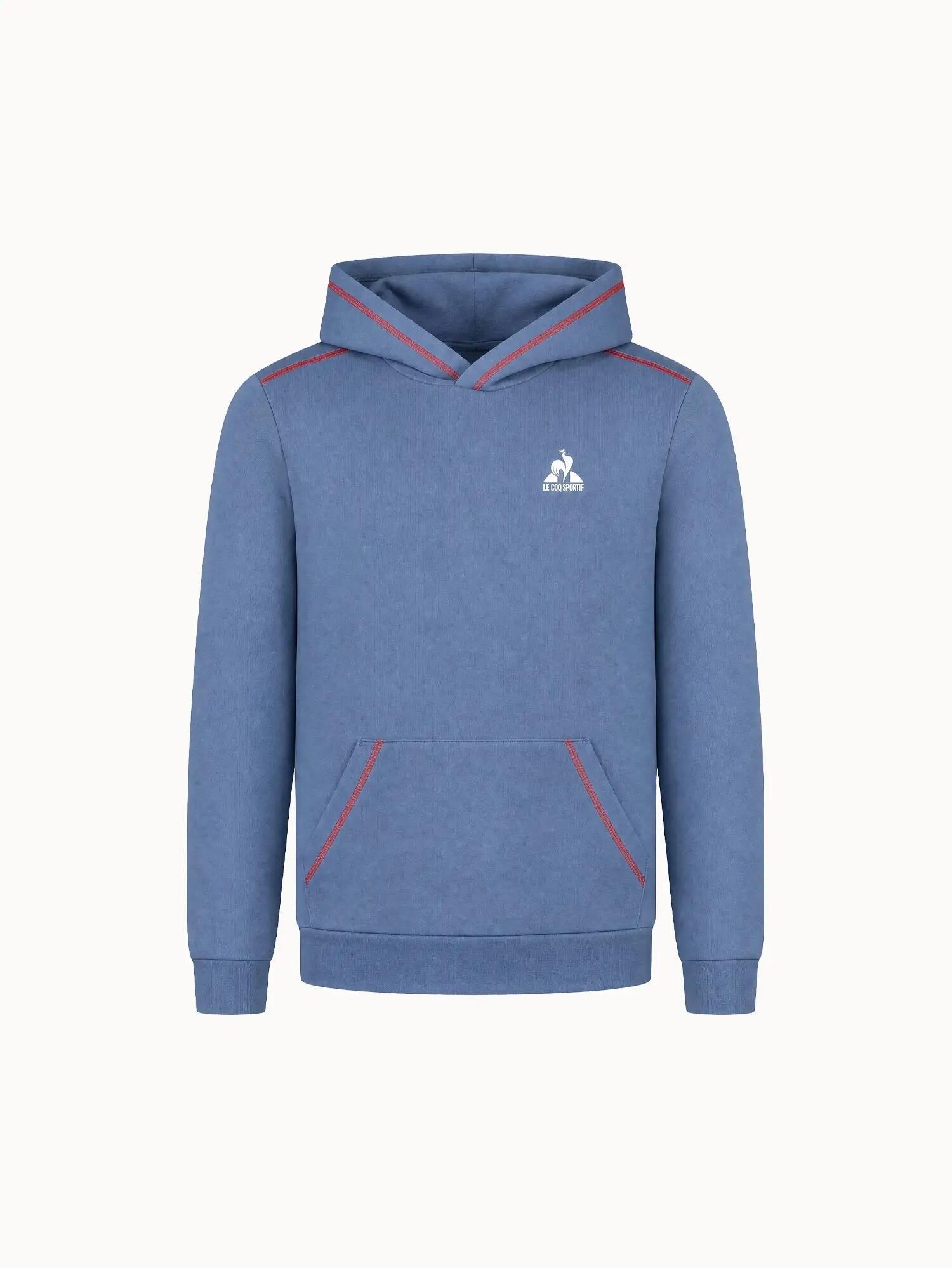 Sweat à capuche en molleton léger avec bandes contrastées Tricolores 2/5