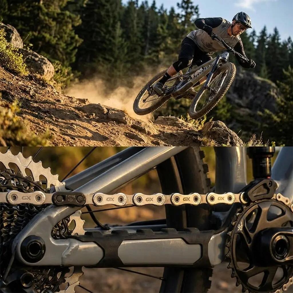 Chaîne avec PowerLock Sram GX T-Type Eagle 12V 2/3