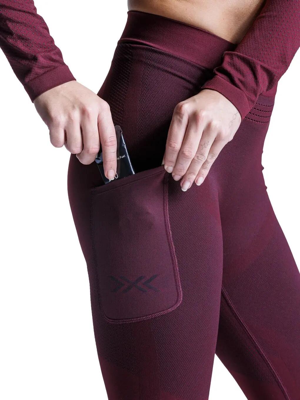 Mallas largas X-Bionic Xceed Run rojas para mujer 4/5