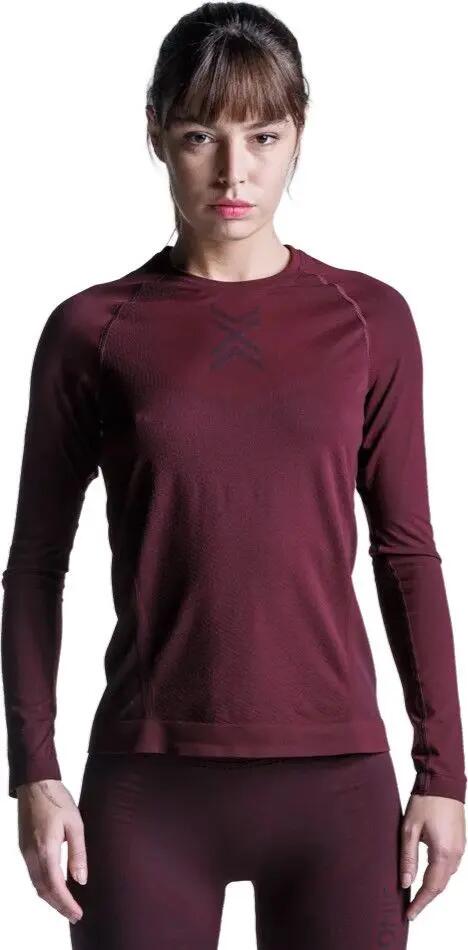 Longsleeve biegowy damski X-Bionic Xceed Run Shirt LS bordowy