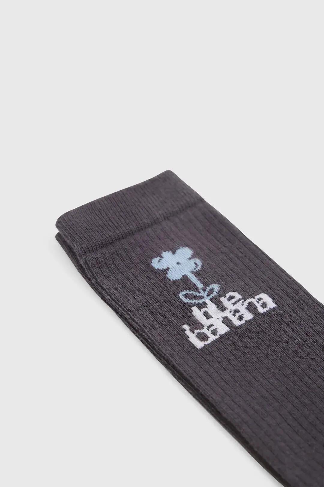 Calcetines Blue Banana Flower Antracita 2/2
