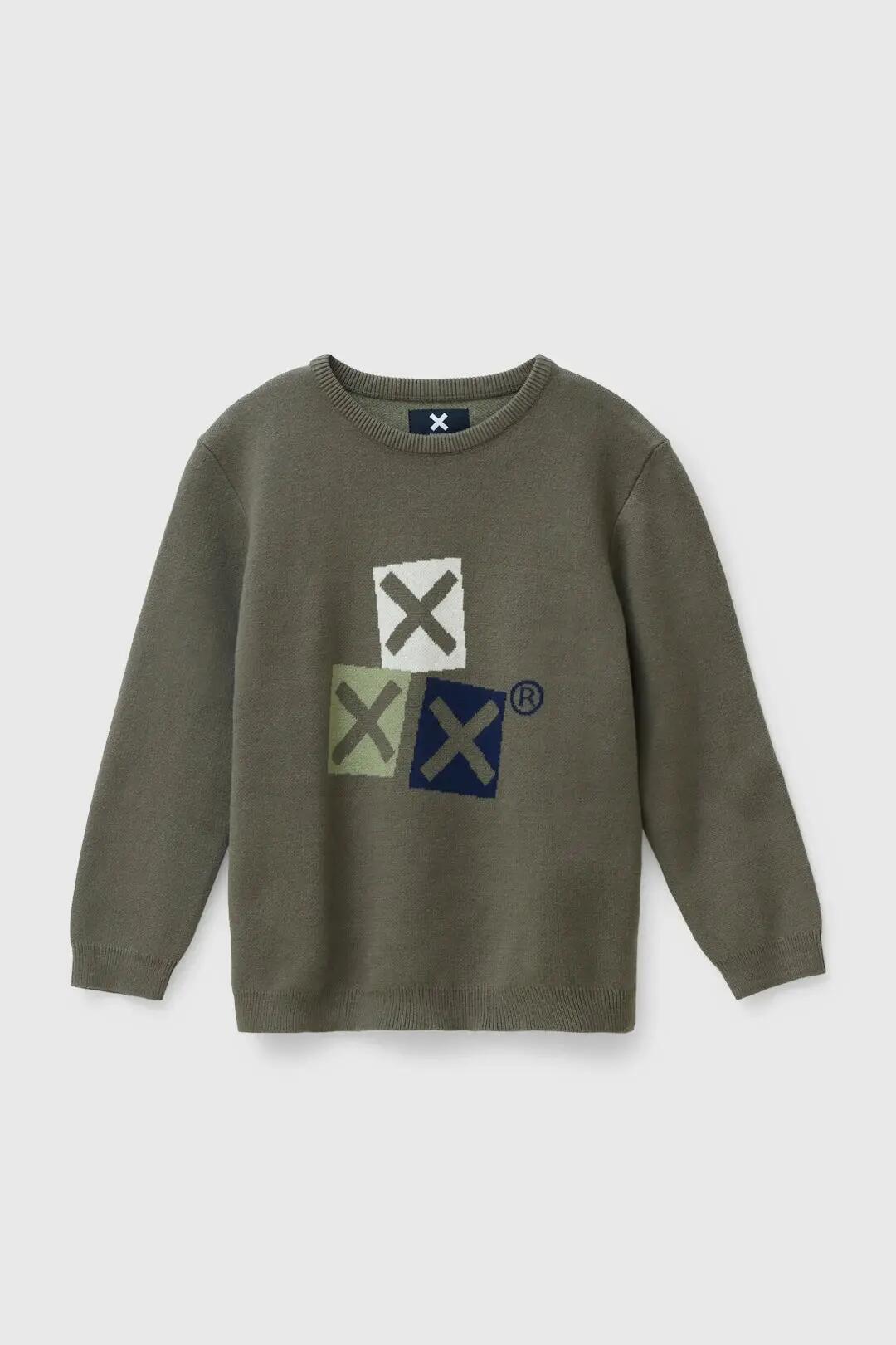 Jersey Knitted Kids Blue Banana Gravity Olive Green 4/4