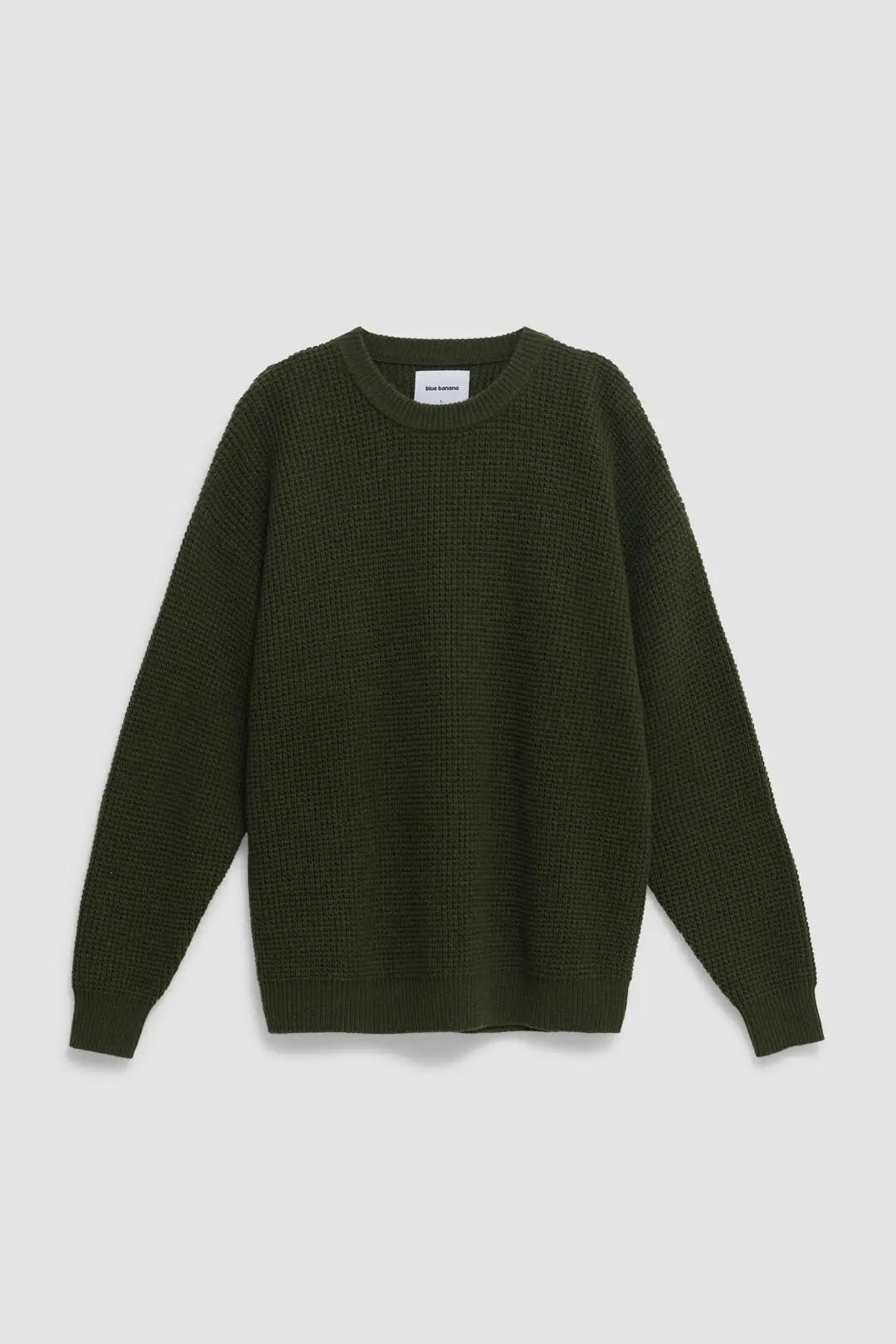 Jersey de Punto Blue Banana Waffle Olive Green 4/4