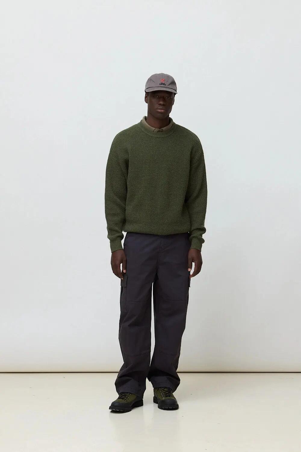 Jersey de Punto Blue Banana Waffle Olive Green 3/4