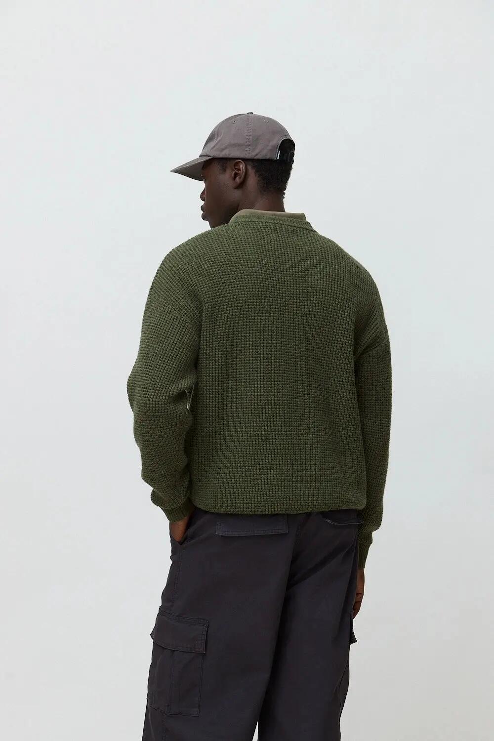 Jersey de Punto Blue Banana Waffle Olive Green 2/4