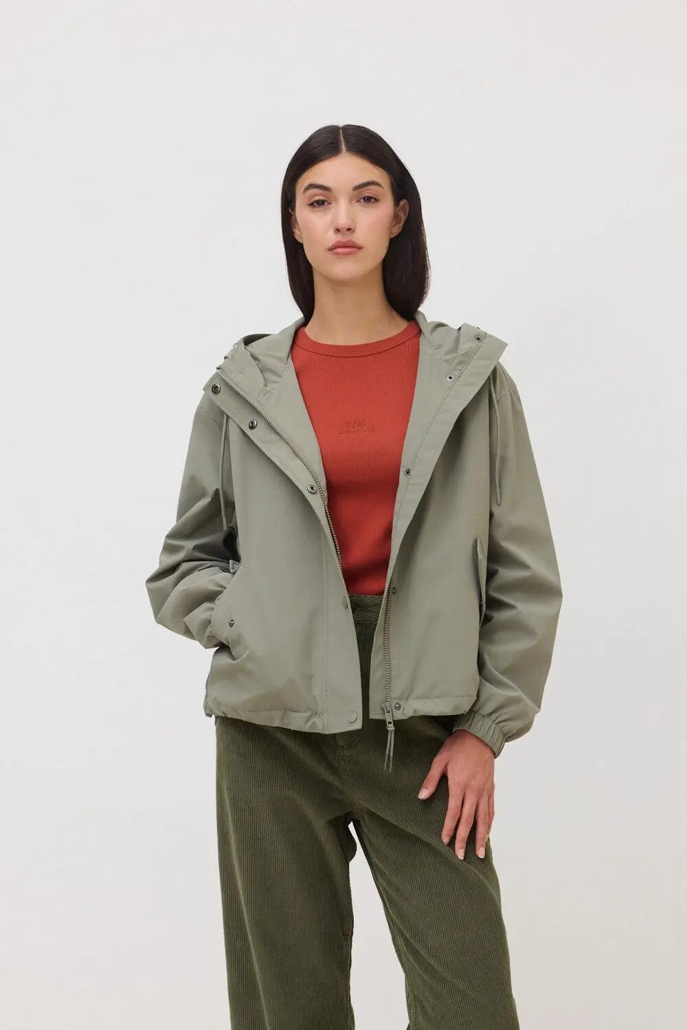 Chubasquero de Mujer Blue Banana Wax Olive Green 1/4