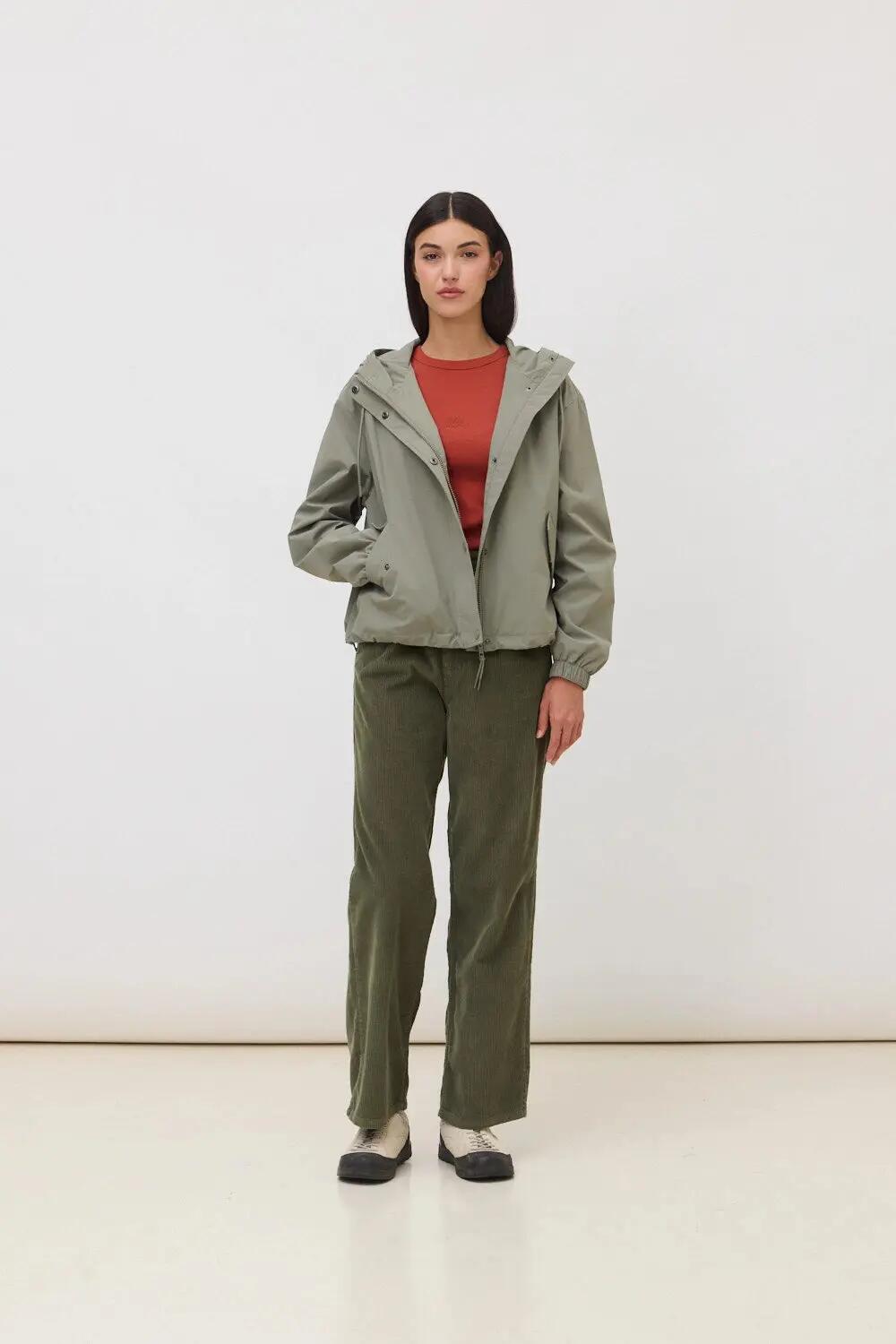 Chubasquero de Mujer Blue Banana Wax Olive Green 3/4