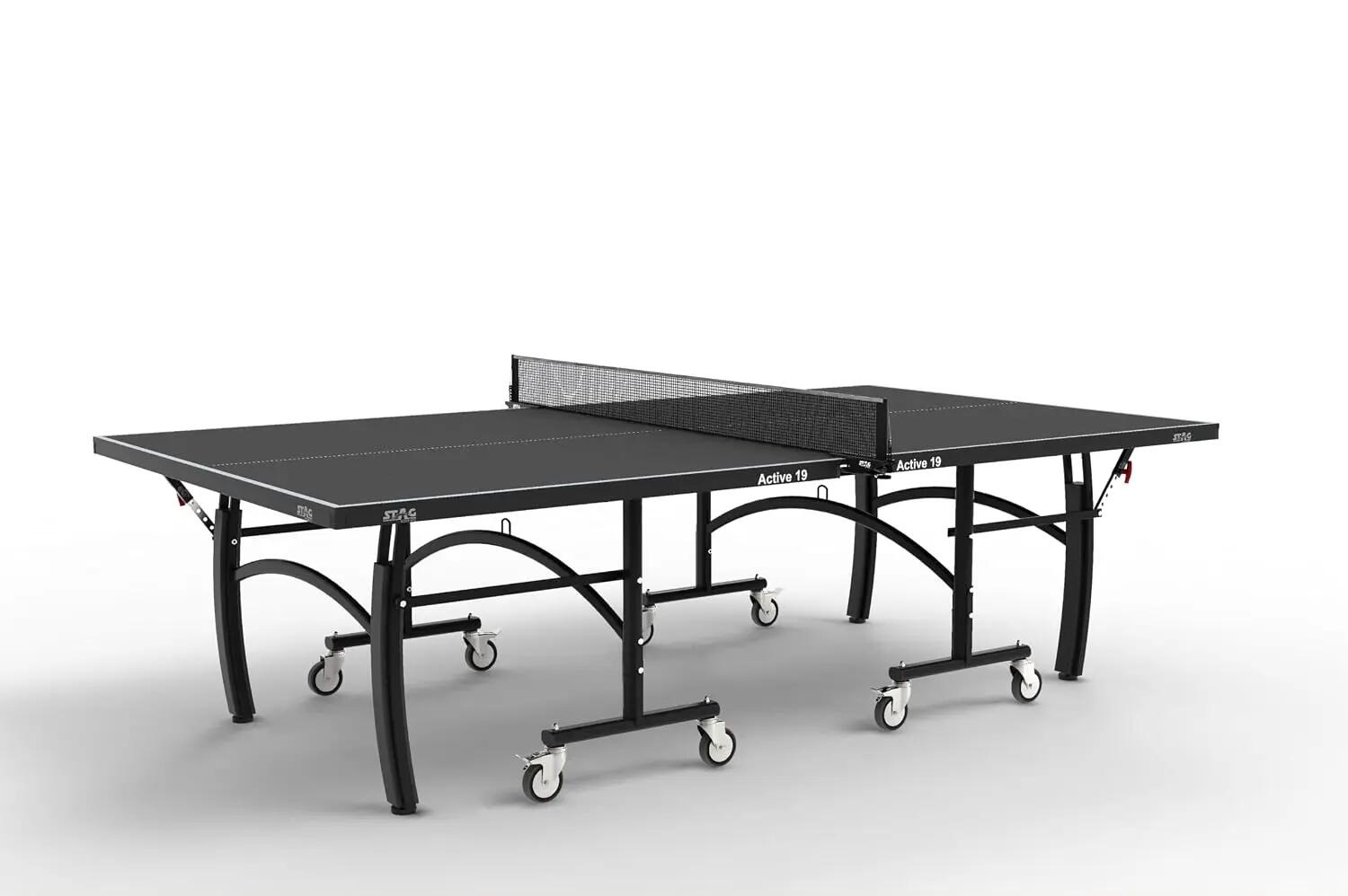 Active 19 Table Tennis Table with Included Accessories | Professional Full-Size 19mm Indoor Ping Pong Table | Quick Assembly, Foldable Design | Net, 2 Rackets, 3 Balls & Cover -  1