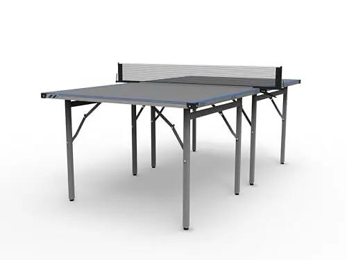 Midi Series Table Tennis Table – Mid-Size Portable Indoor/Outdoor Ping Pong Table, Foldable Space-Saving Design (SI-MIDITable-(Bluegrey)-M24) -  1