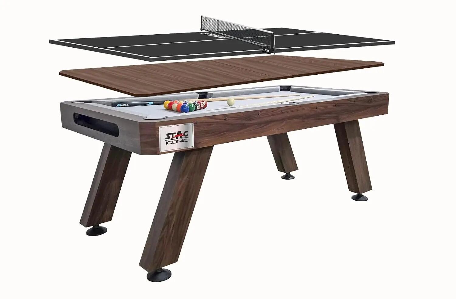 Convert X 3-in-1 Table Tennis Table Multi Game 18 MM Thickness | Table Tennis, Pool & Dining Table | Premium Wooden Finish | Space-Saving Indoor Game Table -  1