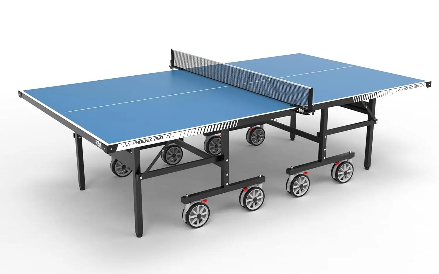 Phoenix 250 Indoor Premium Table Tennis Table 25MM Top Laminated Board Including (2 TT Rackets, 3 Balls & Table Cover) -  1