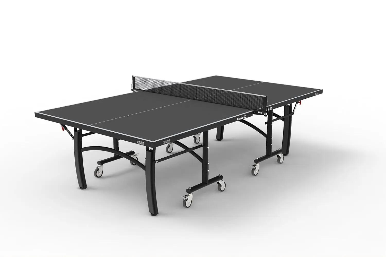 Active 22 Table Tennis Table with Included Accessories | Professional Full-Size 22mm Indoor Ping Pong Table | Quick Assembly, Foldable Design | Net, 2 Rackets, 3 Balls & Cover -  1