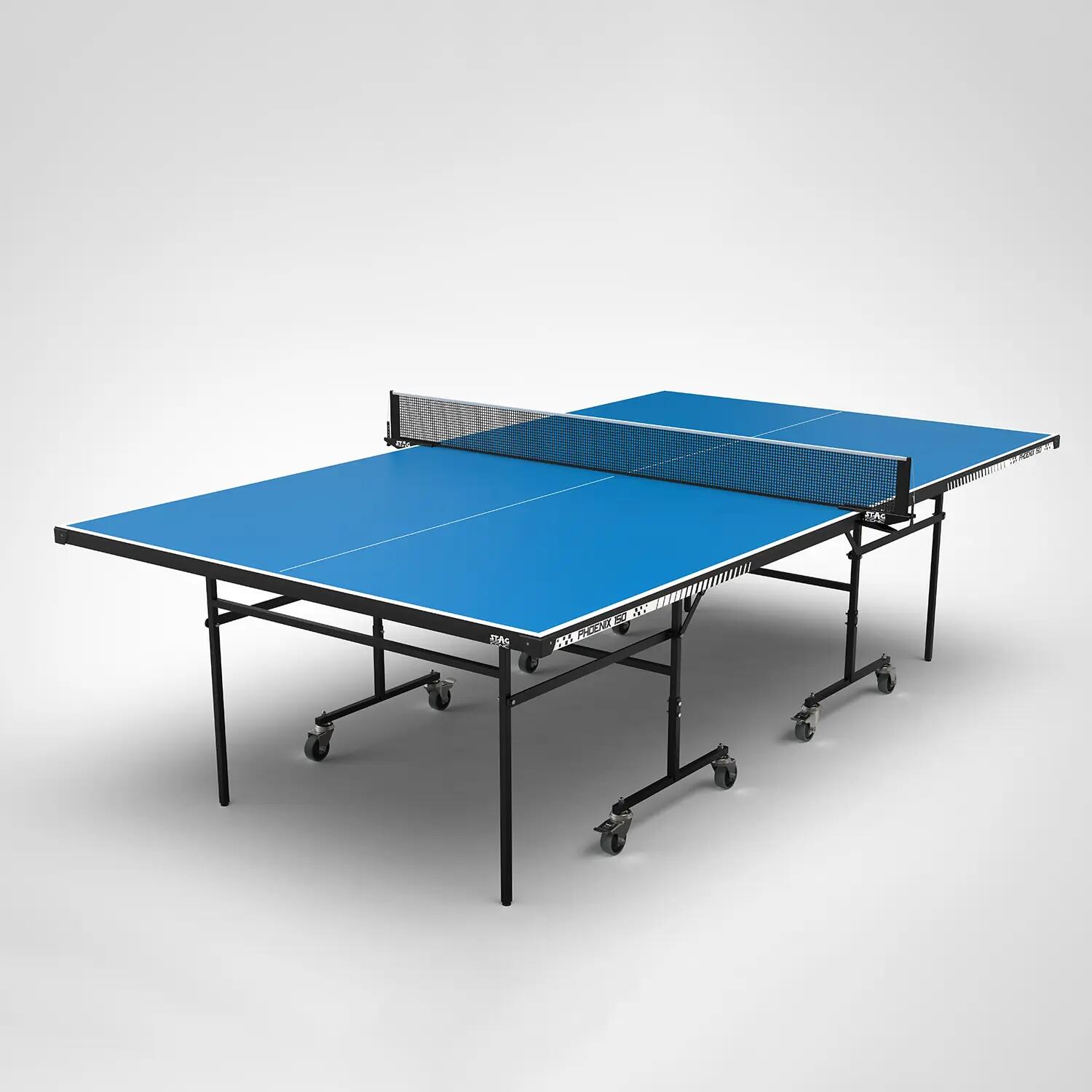 New Launch Phoenix 150 Indoor Premium Table Tennis Table 15MM Top Laminated Board Including (2 TT Rackets, 3 Balls & Table Cover) -  1