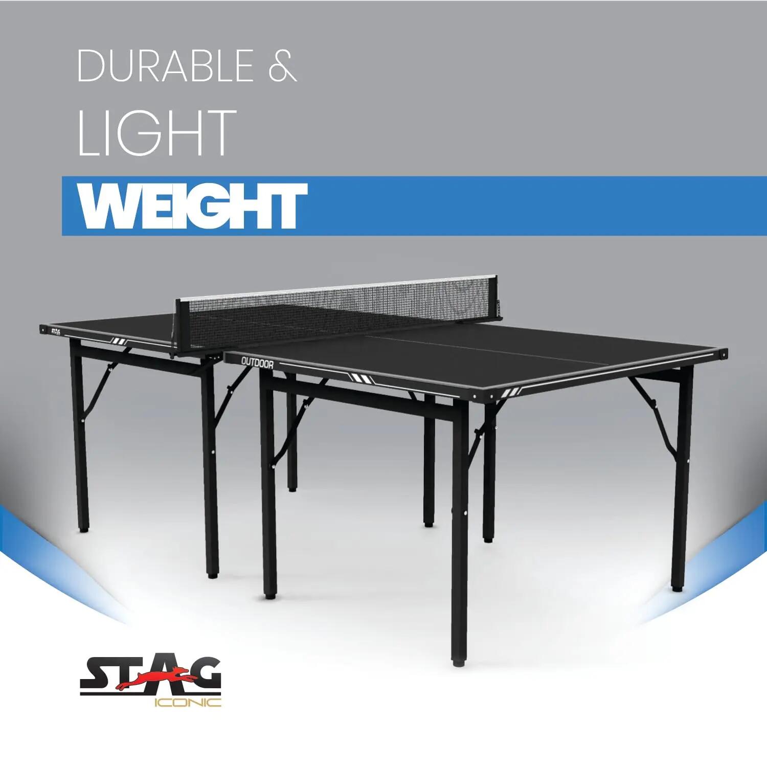 Midi Series Table Tennis Table | Full Size Indoor & Outdoor Table | Foldable 3-in-1 Table with Anti-Glare Surface | Includes Net Set | Black/Grey -  5