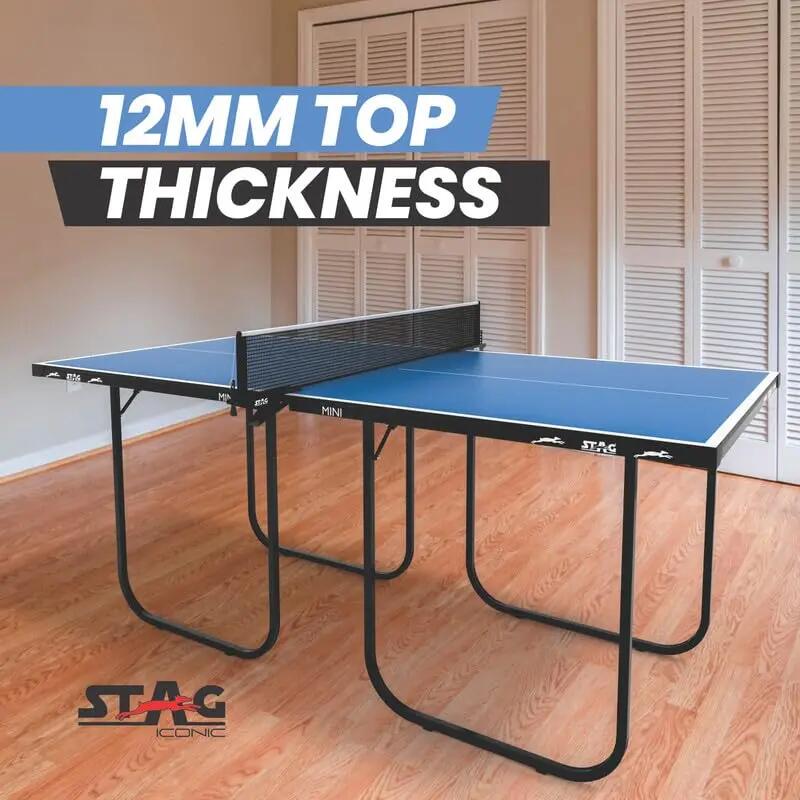 Mini Series Table Tennis Table | Compact 12mm Indoor Ping Pong Table with Foldable Design, Easy Storage, Durable Frame & Net Set | Space-Saving Table for Home & Recreation -  3