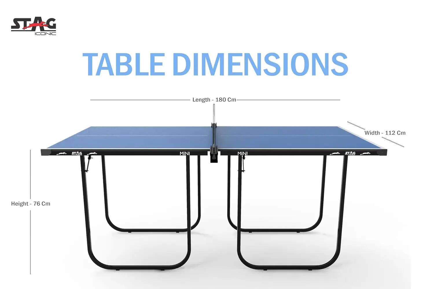 Mini Series Table Tennis Table | Compact 12mm Indoor Ping Pong Table with Foldable Design, Easy Storage, Durable Frame & Net Set | Space-Saving Table for Home & Recreation -  2