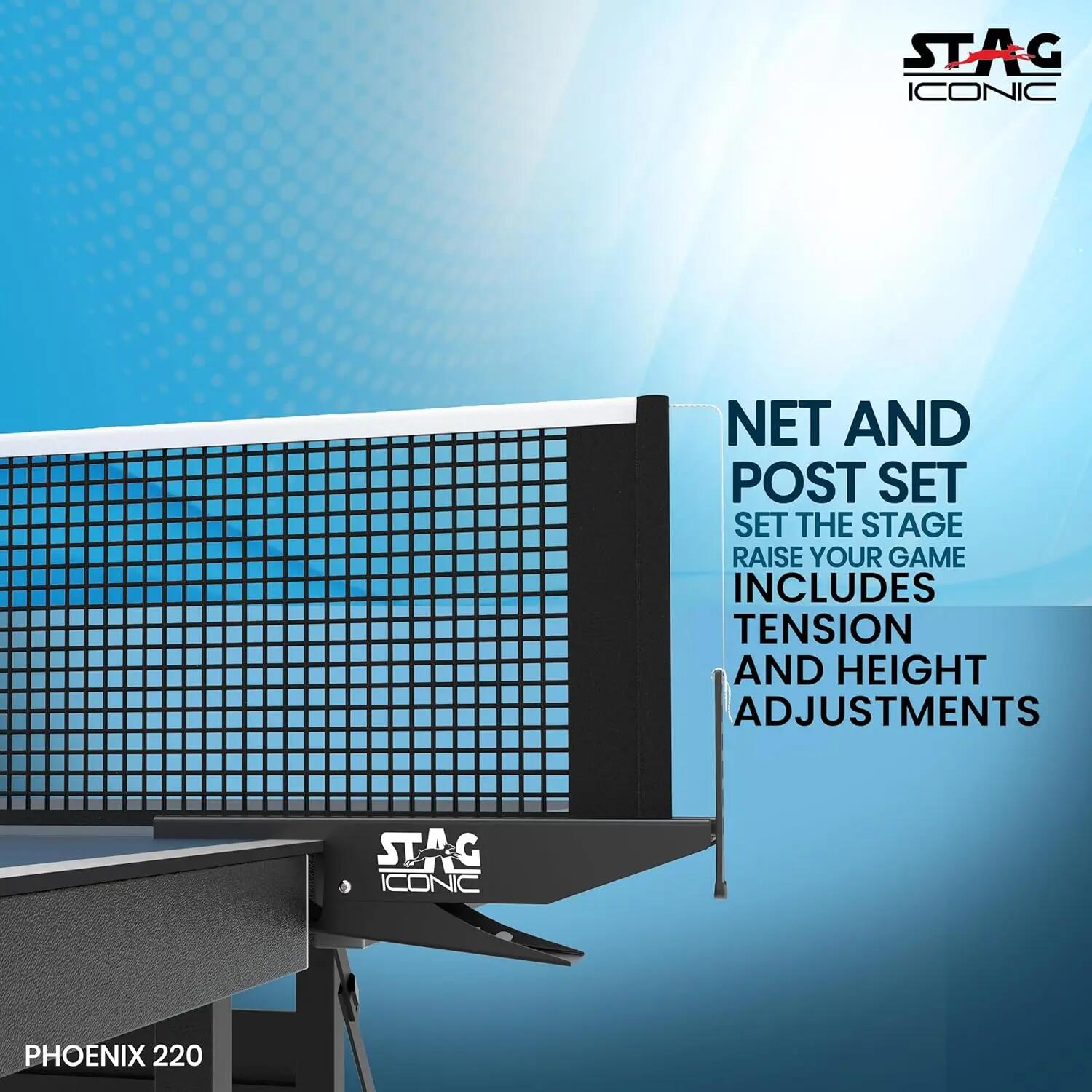 Phoenix 220 Indoor Premium Table Tennis Table 22MM Top Laminated Board Including (2 TT Rackets, 3 Balls & Table Cover) -  4