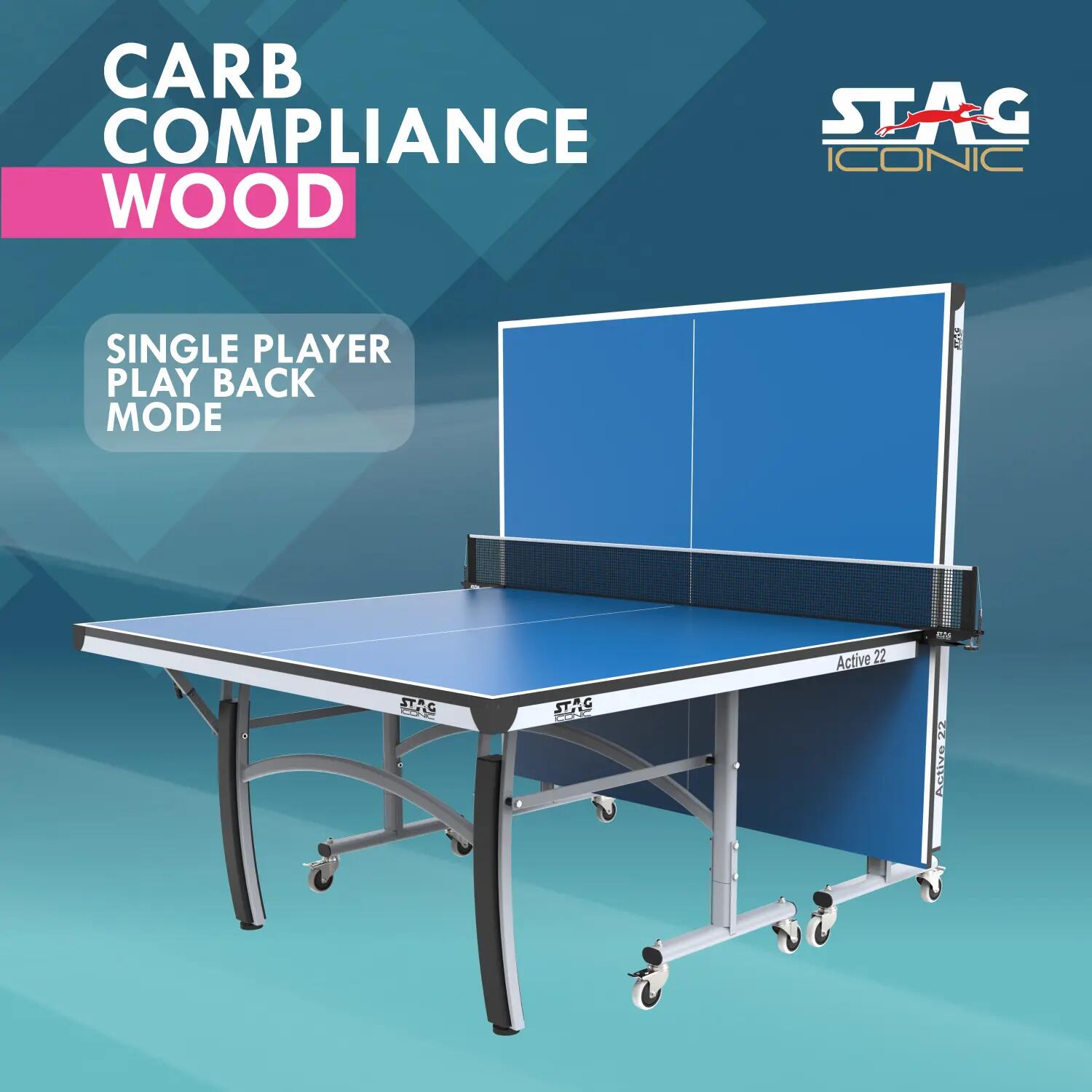 Active 2023 Series Pro Table Tennis T.T Table, Full Size Premium with 7 Minute Quick Easy Setup, Ideal for Both Home and Club - 1 Table Top Cover,2 TT Rackets,6 Balls,1 Clamp Net -  4