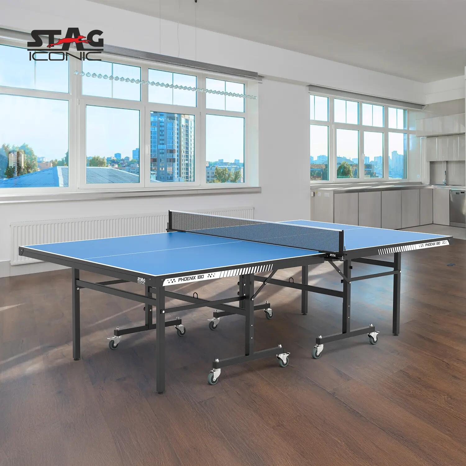 Phoenix 180 Indoor Premium Table Tennis Table 18MM Top Laminated Board Including (2 TT Rackets, 3 Balls & Table Cover) -  4