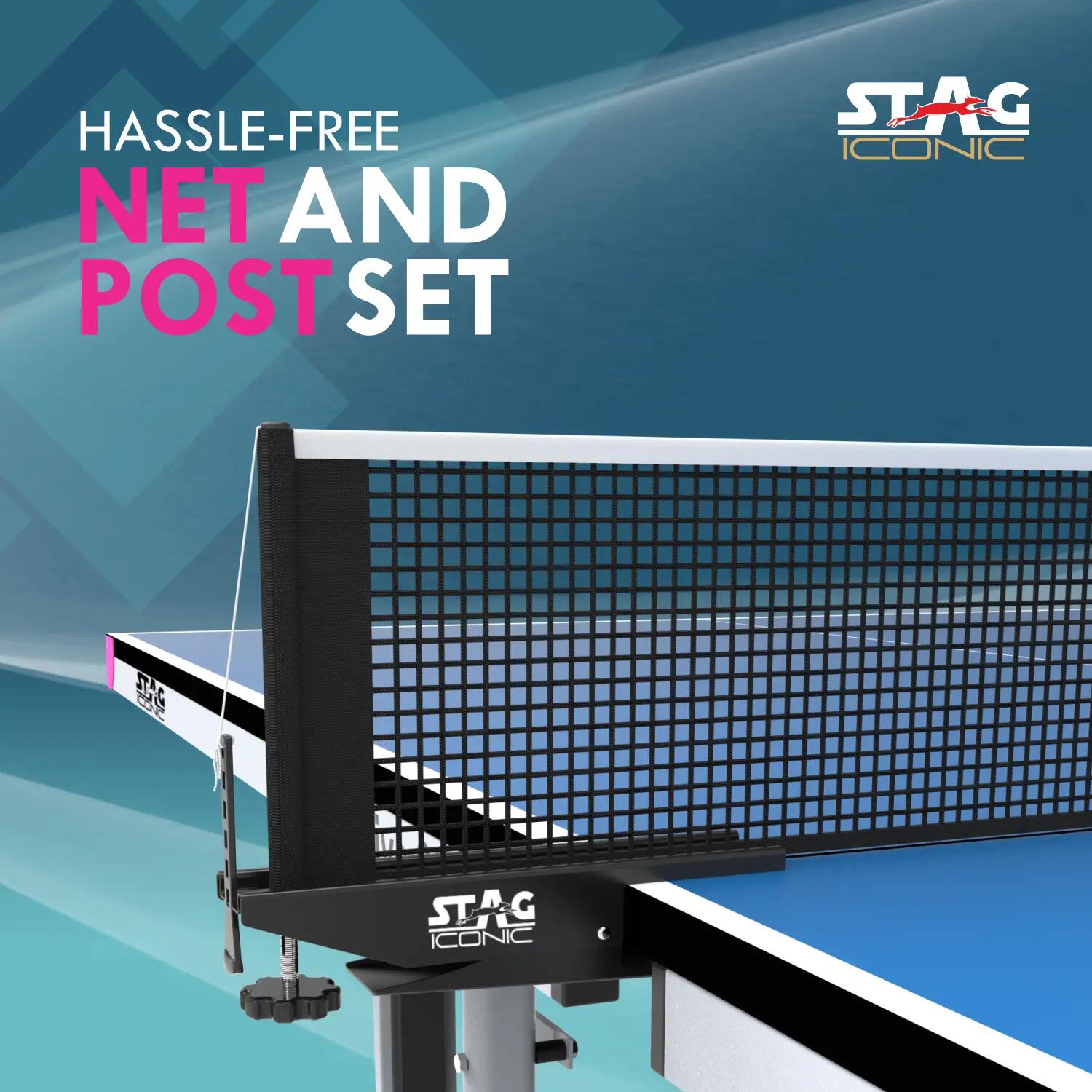 Active 19 Premium Table Tennis Table | Enhance Game with Full Size Indoor T.T Table | Ideal for Home & Club | Foldable with Wheels | Included Net, Cover, 2 Bats & 3 Balls -  4