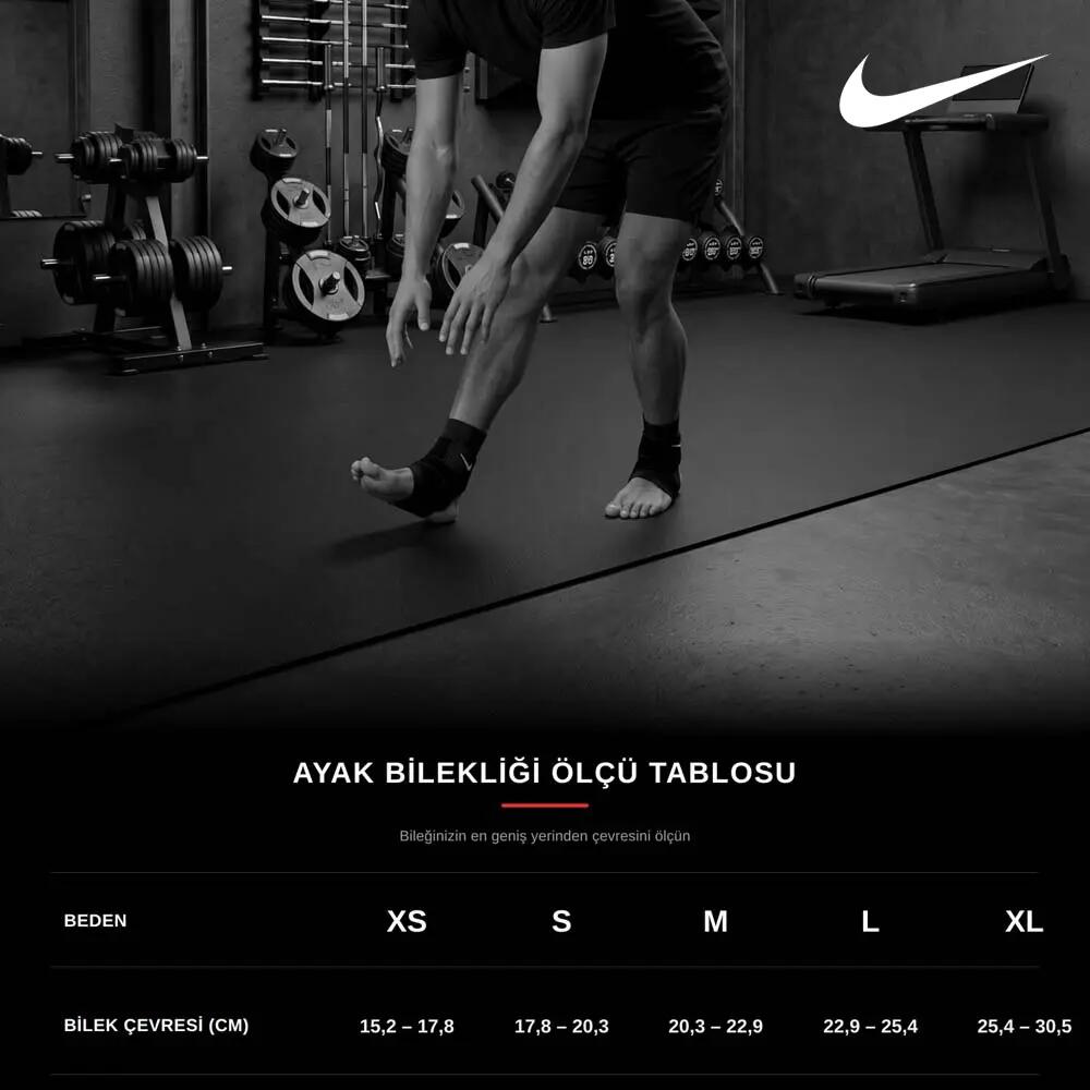 Nike N1000673-010 Pro Ankle Sleeve With Strap Ayak Sargı Bileklik M 3/3