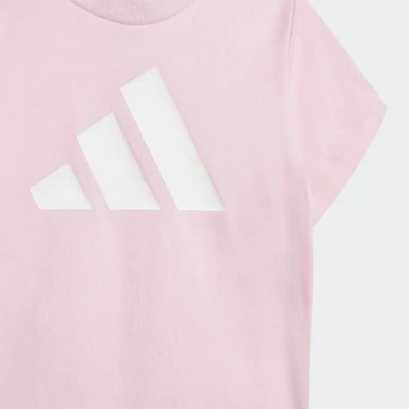 Set Adidas I BL T-Set 2 piese roz și alb 3/13