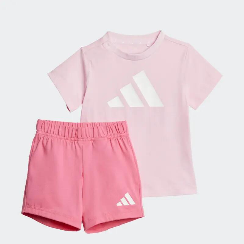 Set Adidas I BL T-Set 2 piese roz și alb 2/13