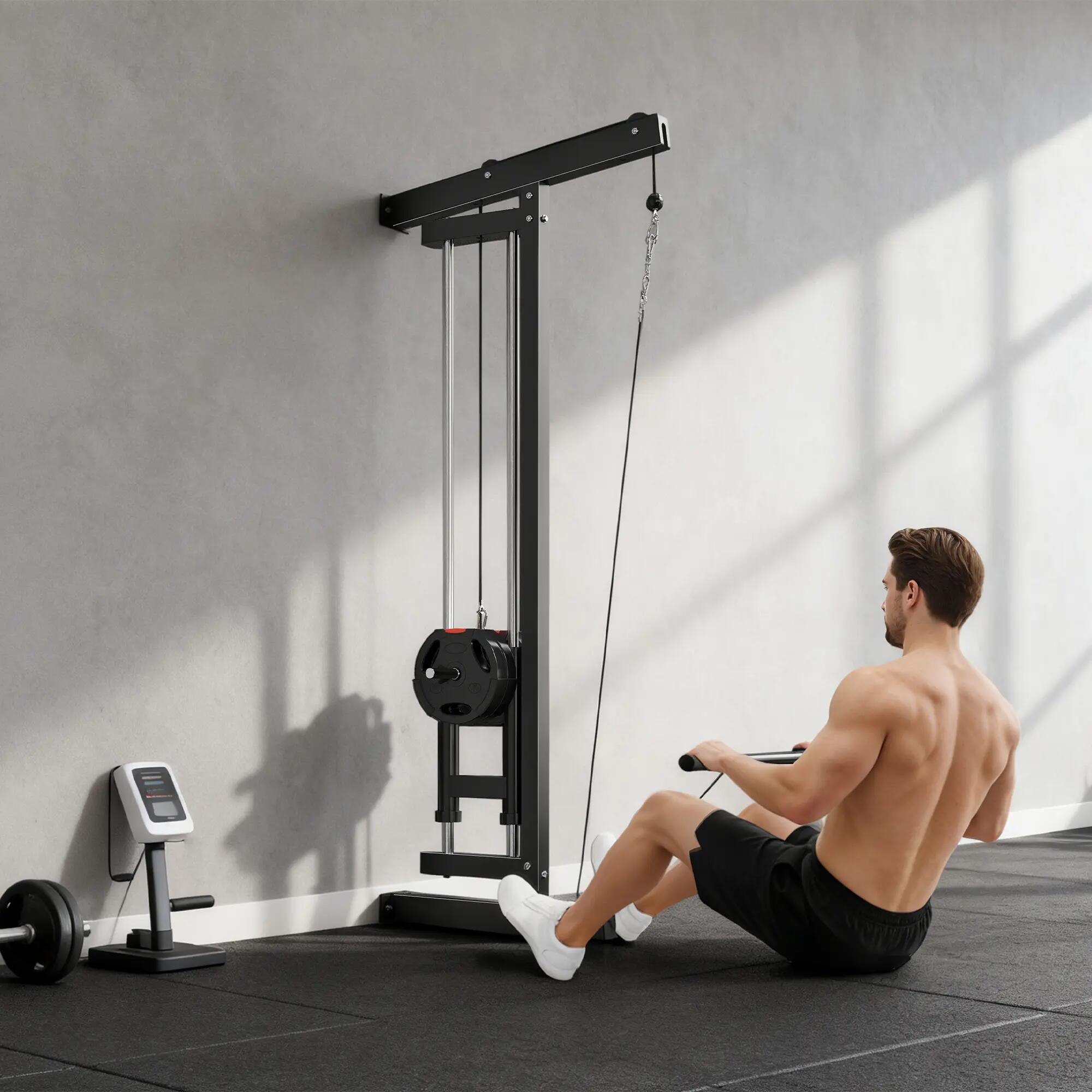 Lat pulldown machine poulie haute et basse - charge par disques 5/5