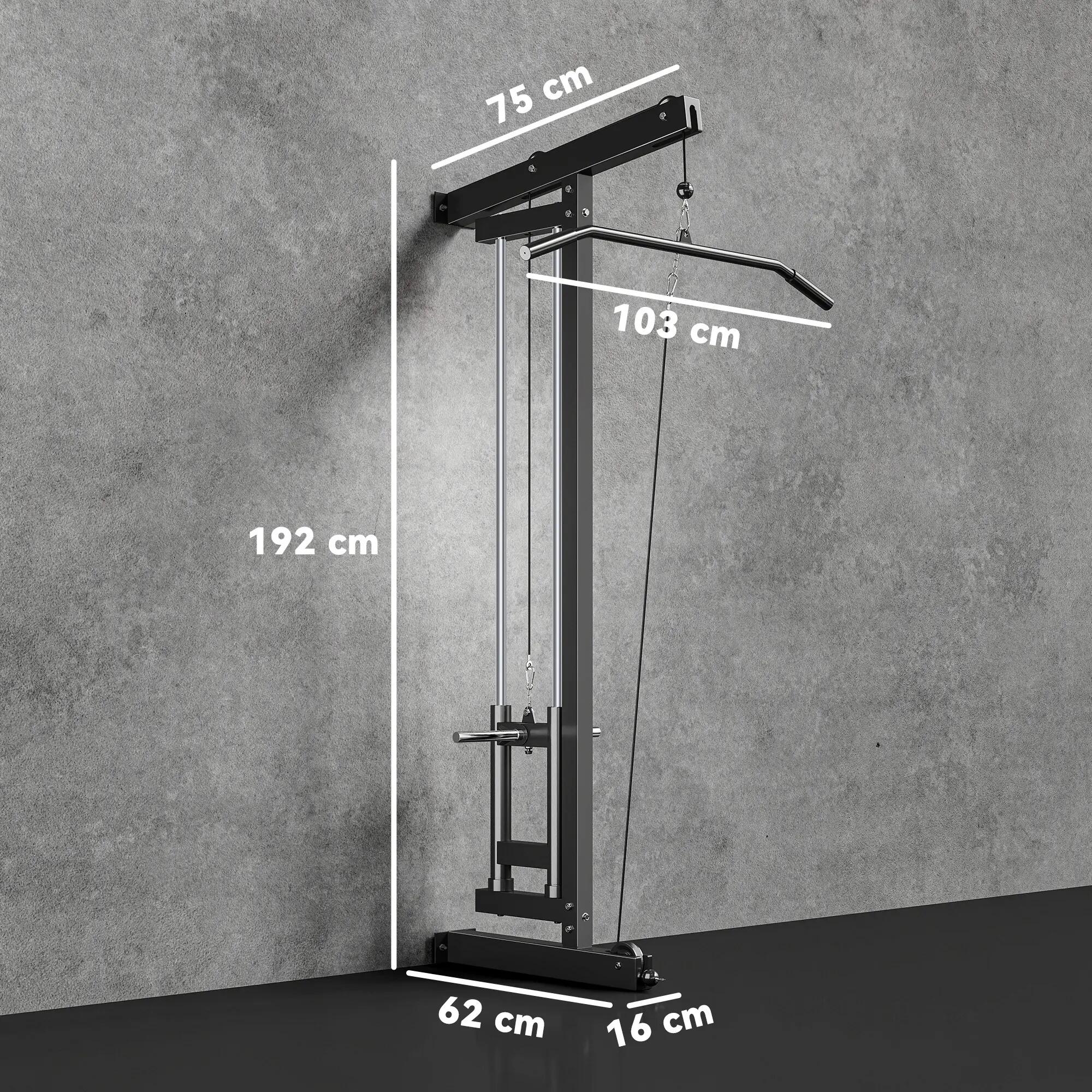 Lat pulldown machine poulie haute et basse - charge par disques 3/5