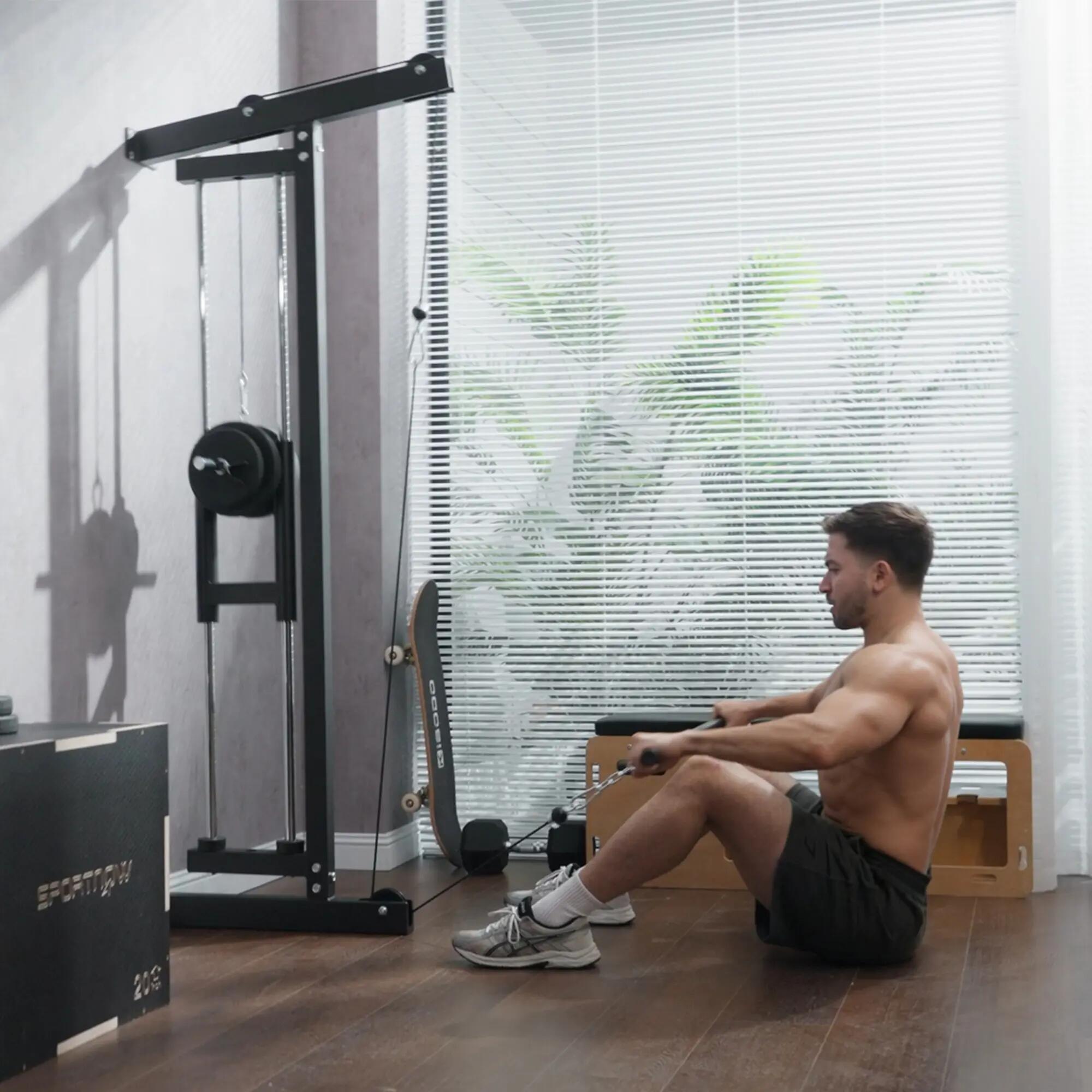 Lat pulldown machine poulie haute et basse - charge par disques 2/5