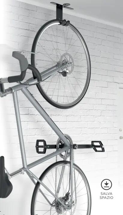 Supporto universale per bici da soffitto, portabici - nero 2/7