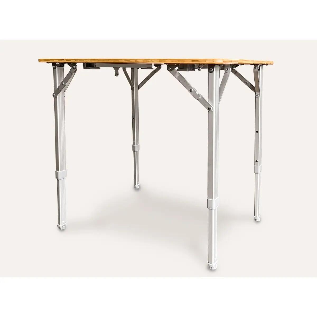 Opvouwbare kampeertafel van bamboe en aluminium Tolja - 65x50 cm 5/13