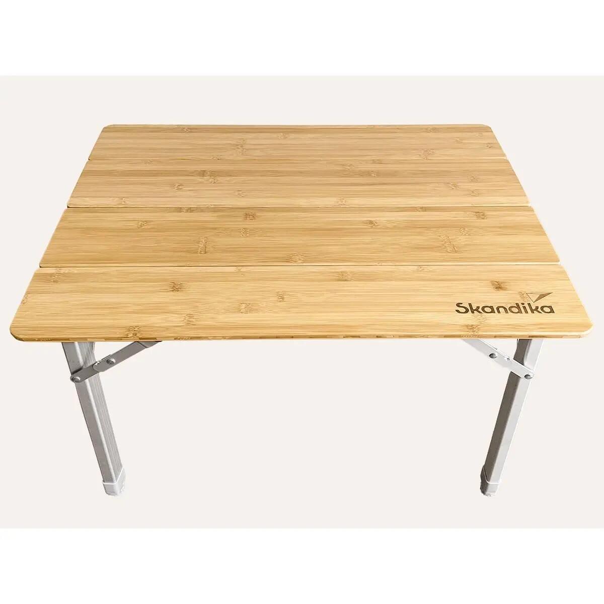 Opvouwbare kampeertafel van bamboe en aluminium Tolja - 65x50 cm 4/13