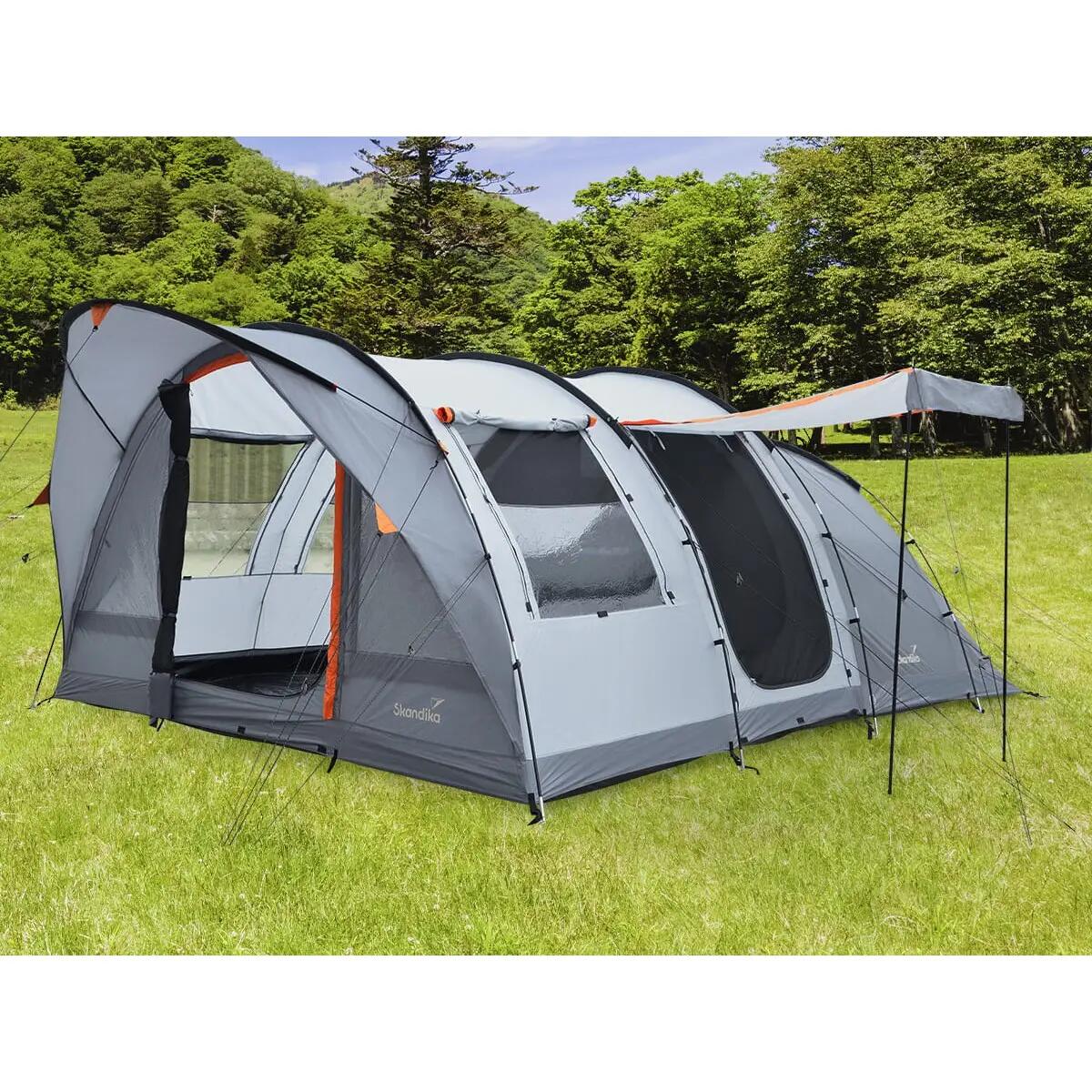 Tunneltent Egersund 5 XL Sleeper Protect - Ingenaaide Vloer, Zwarte cabine 2/15
