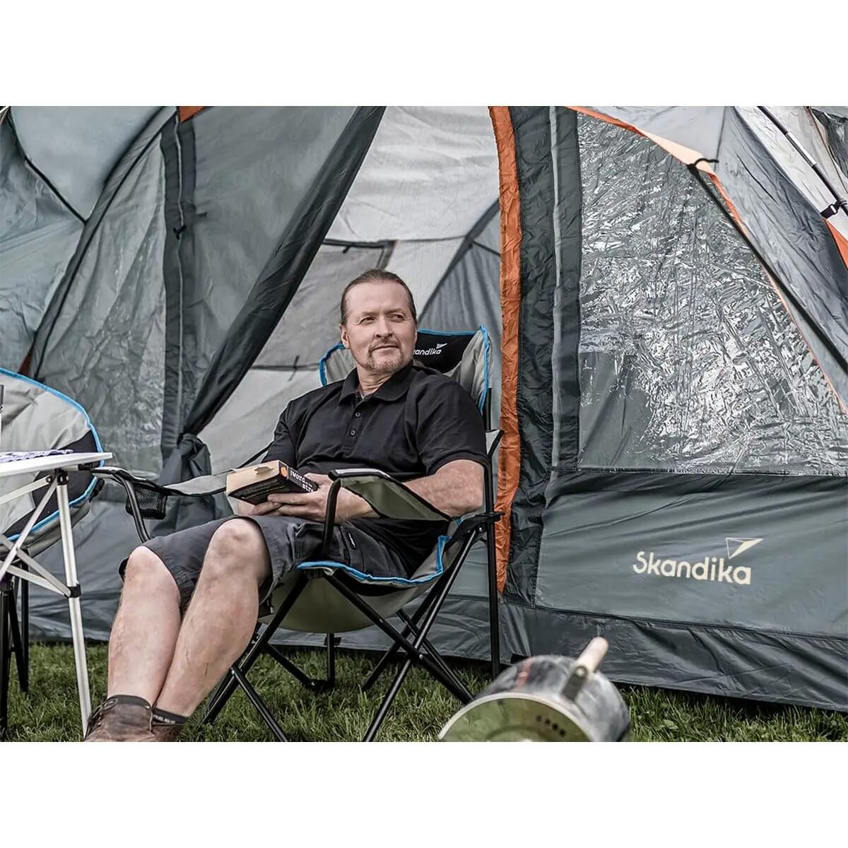 Tunneltent Egersund 5 XL Sleeper Protect - Ingenaaide Vloer, Zwarte cabine 12/15